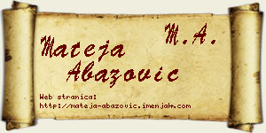 Mateja Abazović vizit kartica